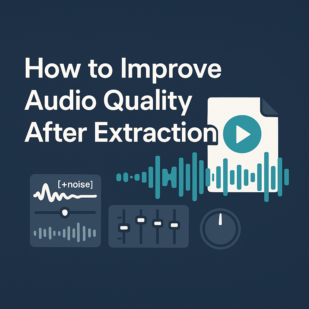 Audio quality improvement tools and waveform visualization