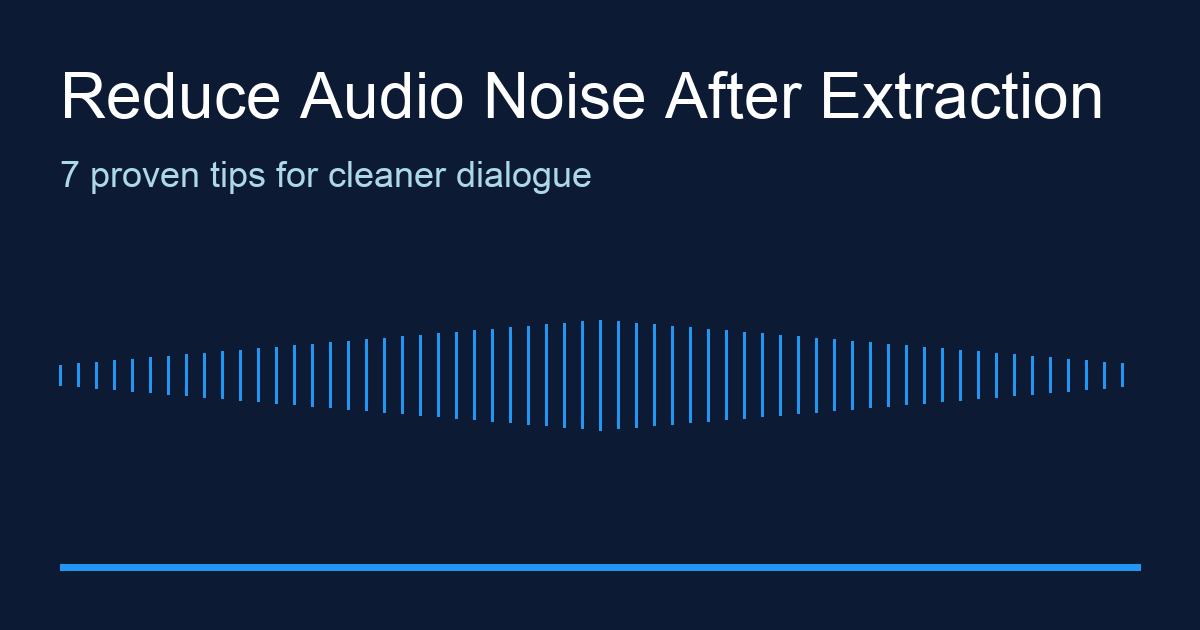 7 Proven Ways to Reduce Audio Noise After Extraction
